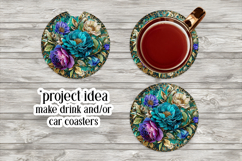 Vintage Floral Round Design, 10x10 Round Sublimation, d20 Product Image 5