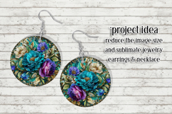 Vintage Floral Round Design, 10x10 Round Sublimation, d20 Product Image 6
