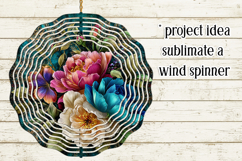 Vintage Floral Round Design, 10x10 Round Sublimation, d21 Product Image 4