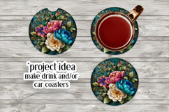 Vintage Floral Round Design, 10x10 Round Sublimation, d21 Product Image 5