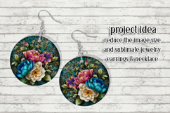 Vintage Floral Round Design, 10x10 Round Sublimation, d21 Product Image 6