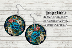 Vintage Floral Round Design, 10x10 Round Sublimation, d22 Product Image 6