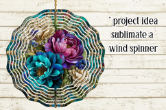 Vintage Floral Round Design, 10x10 Round Sublimation, d23 Product Image 4