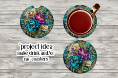 Vintage Floral Round Design, 10x10 Round Sublimation, d23 Product Image 5