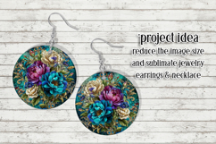 Vintage Floral Round Design, 10x10 Round Sublimation, d23 Product Image 6