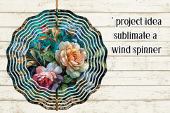 Vintage Floral Round Design, 10x10 Round Sublimation, d24 Product Image 4