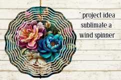 Vintage Floral Round Design, 10x10 Round Sublimation, d25 Product Image 4