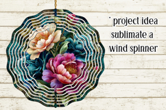 Vintage Floral Round Design, 10x10 Round Sublimation, d26 Product Image 4