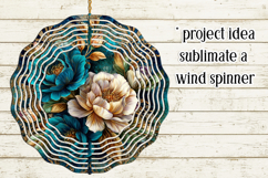 Vintage Floral Round Design, 10x10 Round Sublimation, d27 Product Image 4