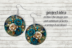 Vintage Floral Round Design, 10x10 Round Sublimation, d27 Product Image 6