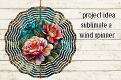 Vintage Floral Round Design, 10x10 Round Sublimation, d28 Product Image 4