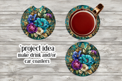 Vintage Floral Round Design, 10x10 Round Sublimation, d29 Product Image 5