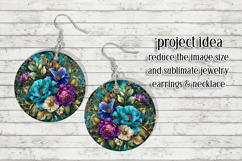 Vintage Floral Round Design, 10x10 Round Sublimation, d29 Product Image 6