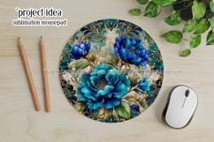 Vintage Floral Round Design, 10x10 Round Sublimation, d3 Product Image 3