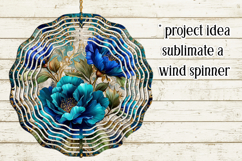 Vintage Floral Round Design, 10x10 Round Sublimation, d3 Product Image 4