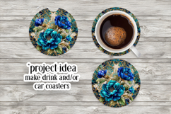 Vintage Floral Round Design, 10x10 Round Sublimation, d3 Product Image 5