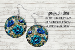 Vintage Floral Round Design, 10x10 Round Sublimation, d3 Product Image 6