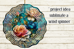 Vintage Floral Round Design, 10x10 Round Sublimation, d30 Product Image 4