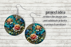 Vintage Floral Round Design, 10x10 Round Sublimation, d30 Product Image 6