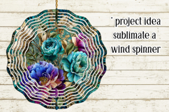 Vintage Floral Round Design, 10x10 Round Sublimation, d31 Product Image 4