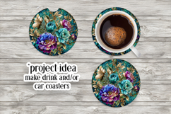 Vintage Floral Round Design, 10x10 Round Sublimation, d31 Product Image 5