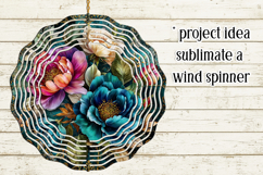 Vintage Floral Round Design, 10x10 Round Sublimation, d32 Product Image 4