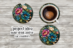 Vintage Floral Round Design, 10x10 Round Sublimation, d32 Product Image 5