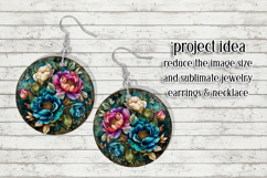 Vintage Floral Round Design, 10x10 Round Sublimation, d32 Product Image 6
