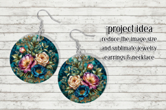 Vintage Floral Round Design, 10x10 Round Sublimation, d33 Product Image 6
