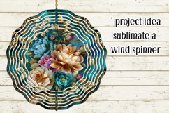 Vintage Floral Round Design, 10x10 Round Sublimation, d34 Product Image 4