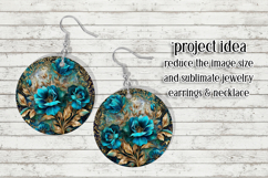 Vintage Floral Round Design, 10x10 Round Sublimation, d35 Product Image 6