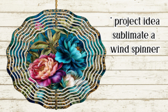 Vintage Floral Round Design, 10x10 Round Sublimation, d4 Product Image 4