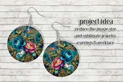 Vintage Floral Round Design, 10x10 Round Sublimation, d4 Product Image 6