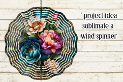 Vintage Floral Round Design, 10x10 Round Sublimation, d5 Product Image 4