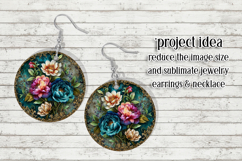 Vintage Floral Round Design, 10x10 Round Sublimation, d5 Product Image 6