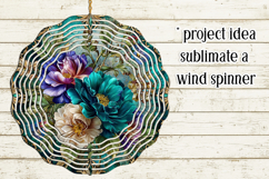 Vintage Floral Round Design, 10x10 Round Sublimation, d6 Product Image 4