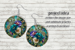 Vintage Floral Round Design, 10x10 Round Sublimation, d6 Product Image 6
