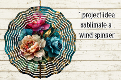 Vintage Floral Round Design, 10x10 Round Sublimation, d7 Product Image 4