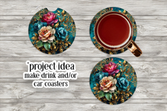 Vintage Floral Round Design, 10x10 Round Sublimation, d7 Product Image 5