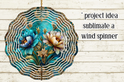 Vintage Floral Round Design, 10x10 Round Sublimation, d8 Product Image 4