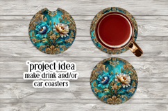 Vintage Floral Round Design, 10x10 Round Sublimation, d8 Product Image 5