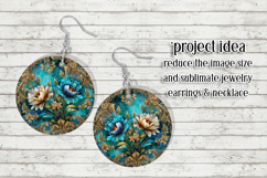 Vintage Floral Round Design, 10x10 Round Sublimation, d8 Product Image 6