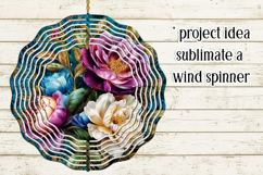 Vintage Floral Round Design, 10x10 Round Sublimation, d9 Product Image 4