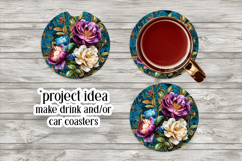 Vintage Floral Round Design, 10x10 Round Sublimation, d9 Product Image 5