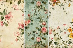 Vintage Floral Digital Paper Bundle Product Image 5