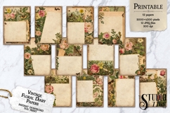 Vintage Floral Diary Naturalist Papers Product Image 1
