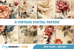 floral printable scrapbook papers