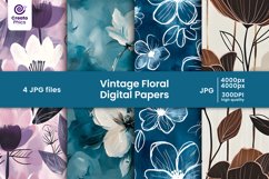 floral patterns, floral digital papers, flower pattern, vintage, tumbler wrap, scrap, printable, 