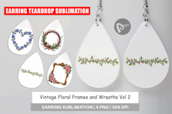 Vintage Floral Frames Wreaths Earring Product Image 1