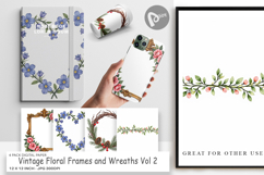 Vintage Floral Wreaths Digital Paper Product Image 1